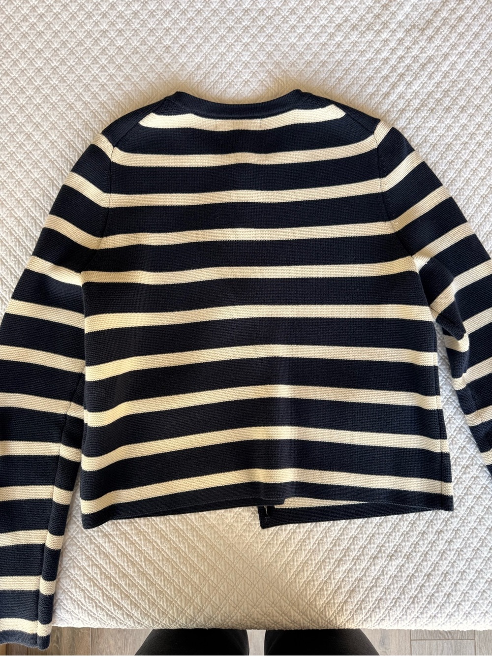 Boden Navy and Cream Striped Knit Jacket - Picture 2 of 2
